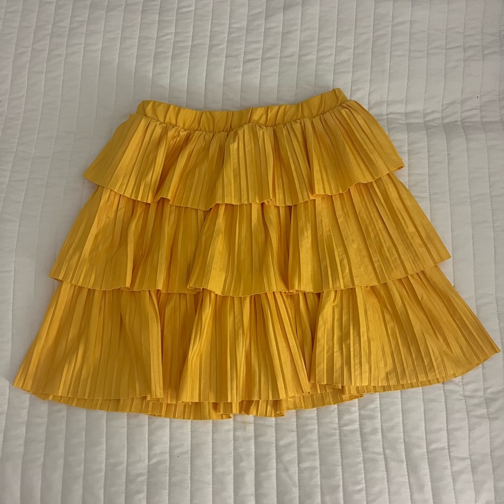 Yellow Zara ruffle skirt (size S)